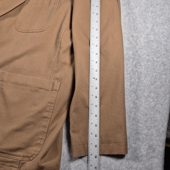 Duluth Trading Co. Fire Hose Presentation Jacket Mens 3XL Blazer Tan Brown Heavy - Picture 3 of 11